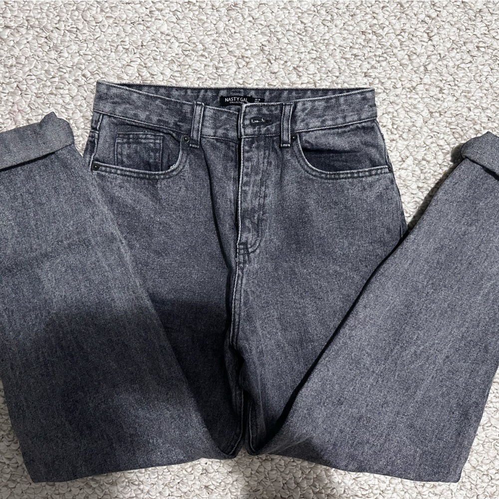 Nastygal dark wash denim jeans